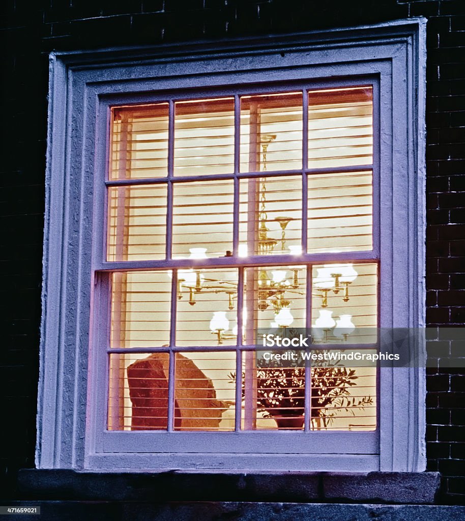 Historische Fenster - Lizenzfrei Abenddämmerung Stock-Foto