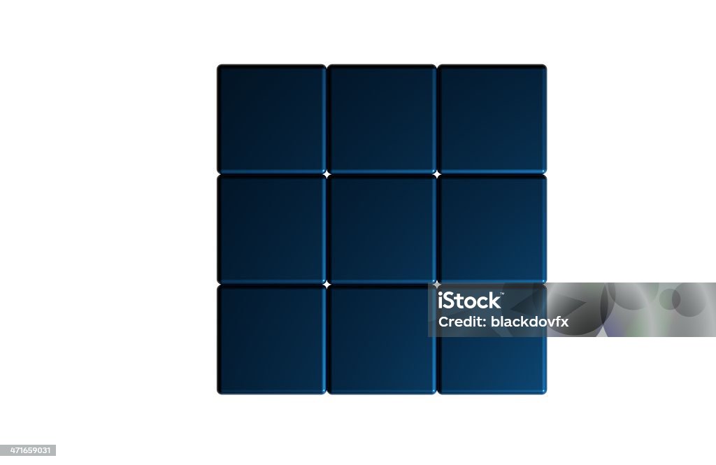 Cubo blu magic - Foto stock royalty-free di Cubo di Rubik