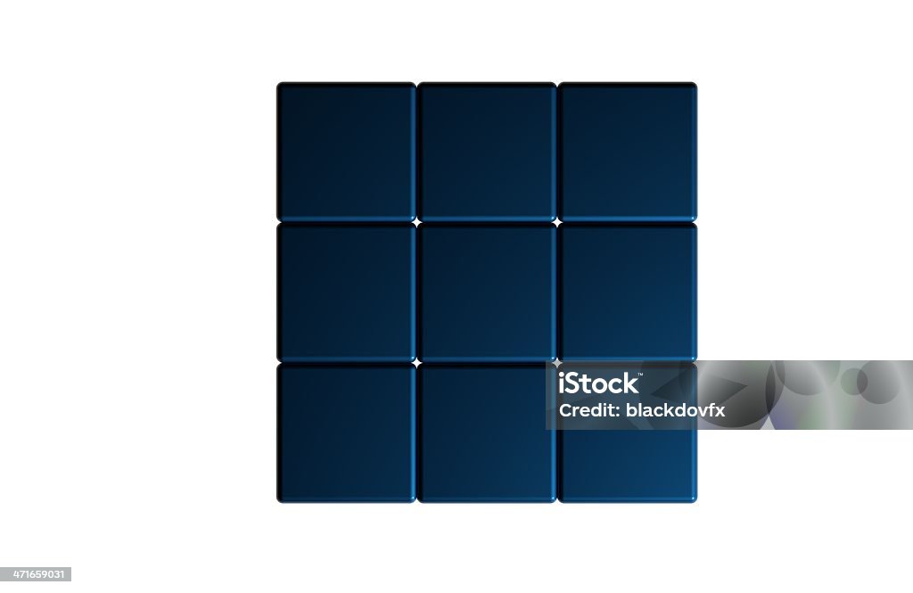 Cubo azul magic - Foto de stock de Rubiks royalty-free