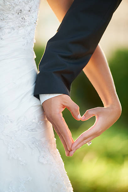 Cropped image of a newlywed couple making a heart with their handshttp://195.154.178.81/DATA/i_collage/pi/shoots/781526.jpg