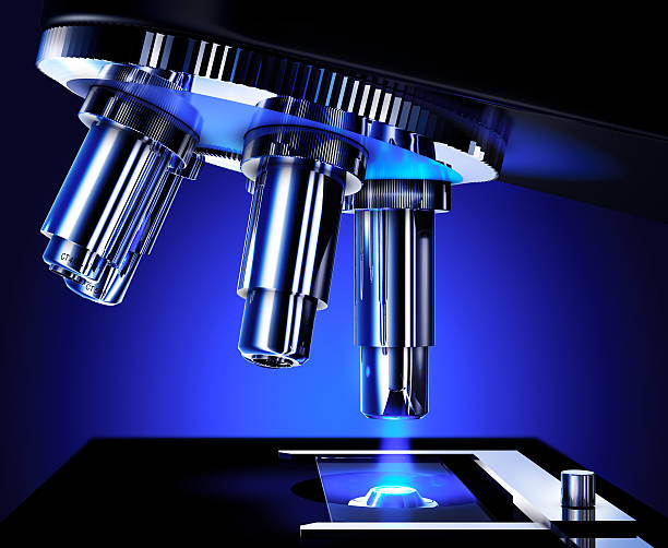 microscopio - test tube glass reagent red fotografías e imágenes de stock