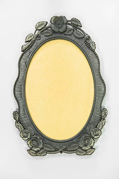 istock Ornamented, silver plated empty picture frame for putting your pictures 471662541