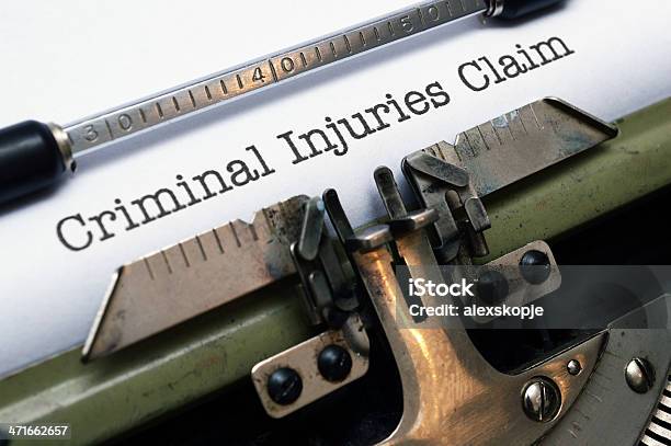 Criminal Injuries Claim Stock Photo - Download Image Now - Bureaucracy, Claim Form, Crime