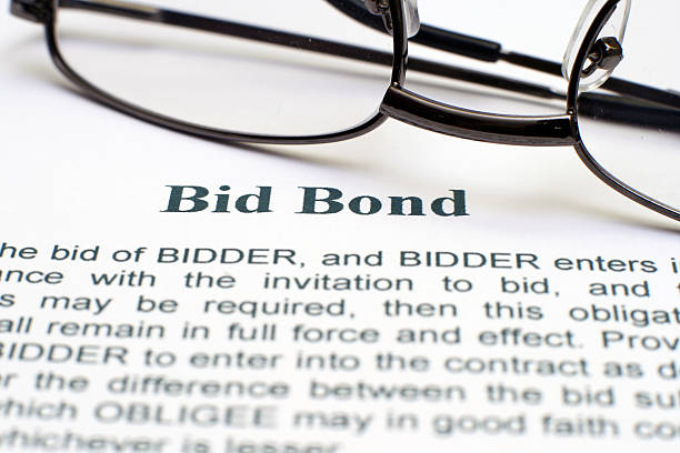 Bid bond stock photo