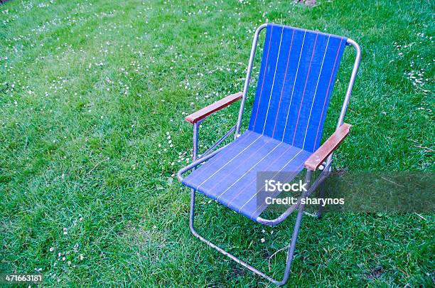 Blue Deck Chair Stockfoto und mehr Bilder von Einzelner Gegenstand - Einzelner Gegenstand, Stuhl, Zusammenklappbar
