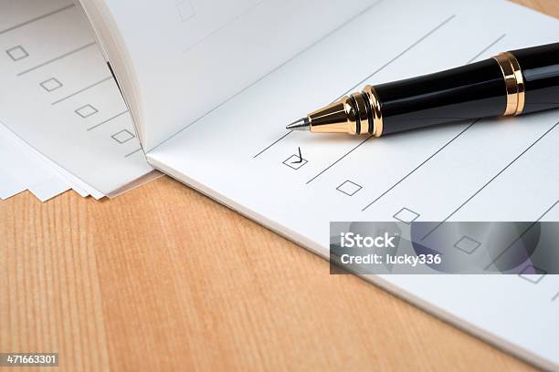Notepad With Check List Stock Photo - Download Image Now - List, Number, Financial Figures