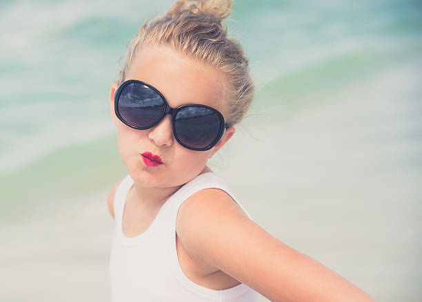 Girl in Sunglasses stock photo