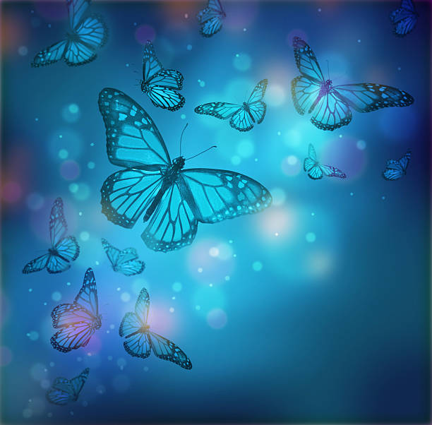 istock Flight of butterflies is in the rays 471663681