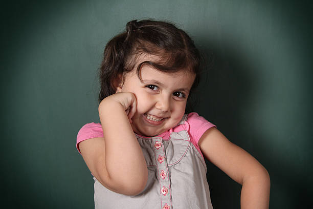 Little Girl Little Girl blackboard child shock screaming stock pictures, royalty-free photos & images