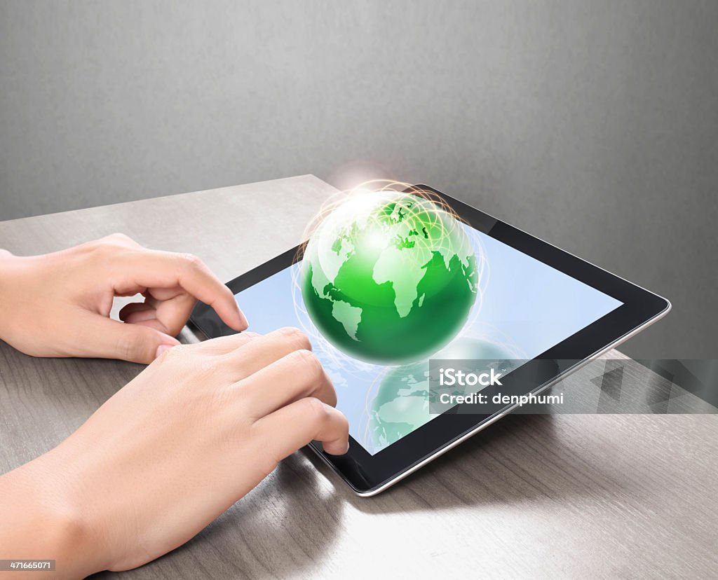 shows tablet touch screen tablet and shows tablet Advice Stock Photo