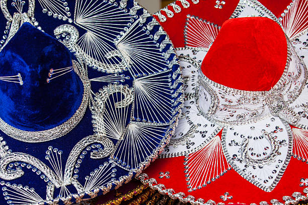 Colorful Mexican sombrero stock photo