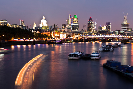 Long exposure of the city of London