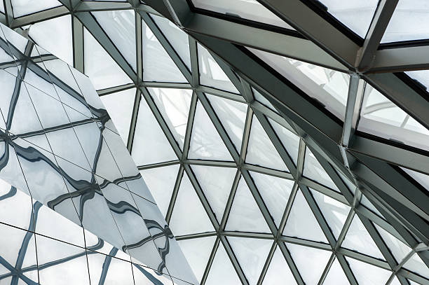 istock Glass roof construction and reflections 471666019