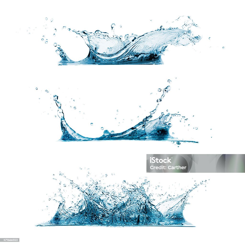 Set di spruzzi d'acqua - Foto stock royalty-free di Acqua