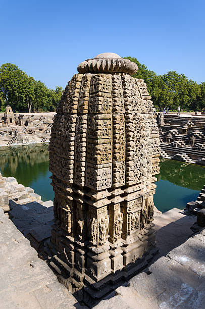 istock Vintage crafted designs on rocks at Sun Temple Modhera, Ahmedaba 471666876
