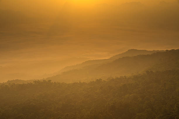 istock Layer of mountains in the mist at sunrise time 471667440