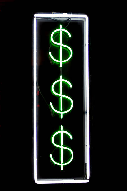 istock Neon sign, dollar symbols 471668137