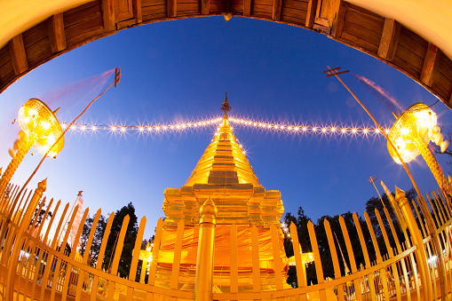 Wat Phra That Doi Kham, Buddhist temple in the historic of Chiang Mai, Thailand.