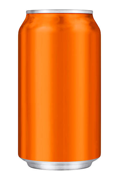 オレンジ色のドリンクは、クリッピングパス - drink can ストックフォトと画像