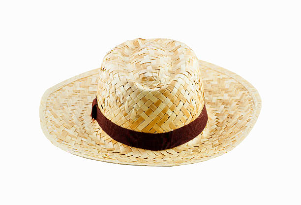 istock Summer concept - straw hat isolated on a white background 471670286