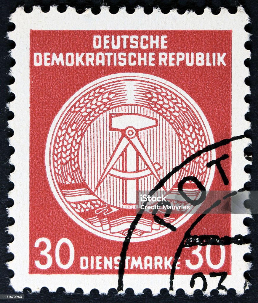 East Deutschen post-stamp - Lizenzfrei Altertümlich Stock-Foto
