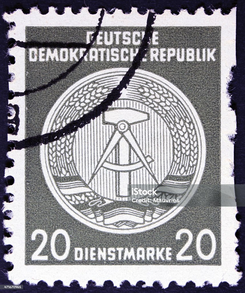 East German postagem carimbo - Foto de stock de Alemanha royalty-free