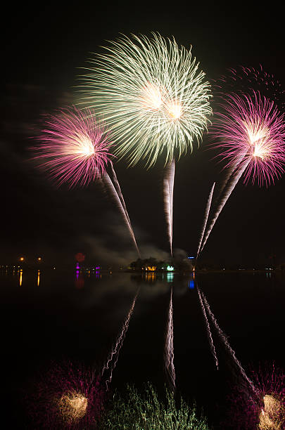 istock colorful  fireworks on the black sky background 471671109