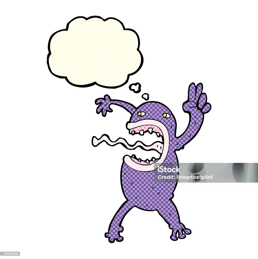 Cartoon Crazy Frog With Thought Bubble Stock Illustration - Download Image  Now - 2015, Cheerful, Clip Art - iStock