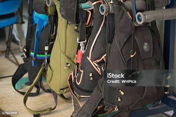 Parachute Packs Stock Photo - Download Image Now - Andalusia, Backpack, Extreme Sports