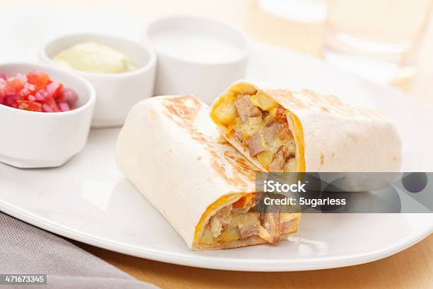 Fresh Burrito Stock Photo - Download Image Now - Burrito, Chicken Meat, Cheese