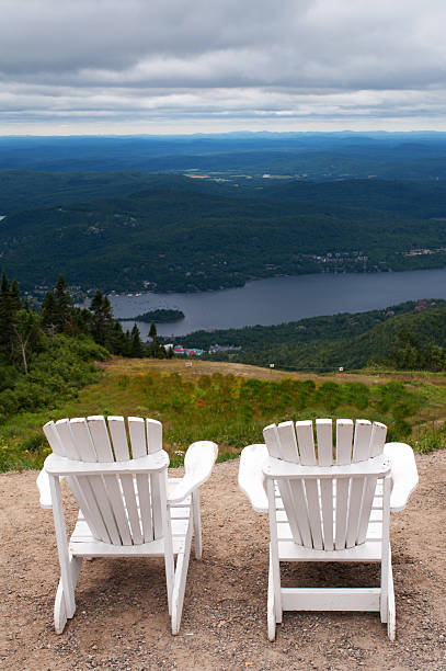 istock Chairs on top of mountain  at a ski resort 471675269