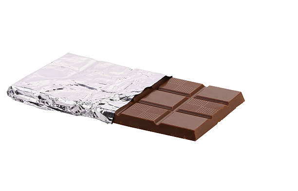 istock Bar of chocolate in foil. 471675577