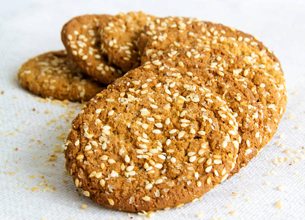 istock Oatmeal cookies with sesame seeds 471676574