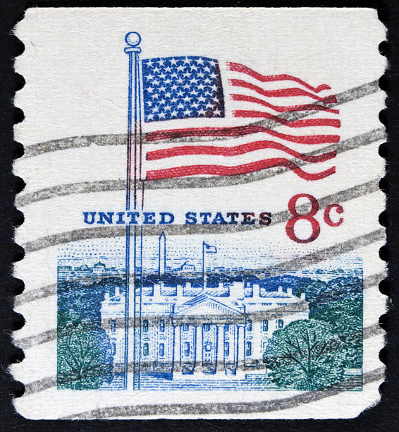 istock USA flag postage stamp 471677715