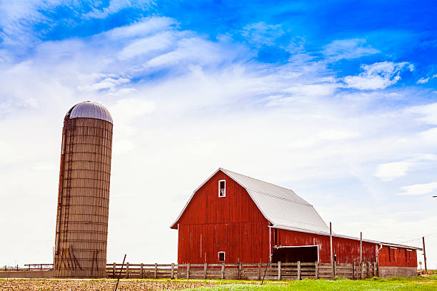 istock American Farmland With Blue Cloudy Sky 471678185