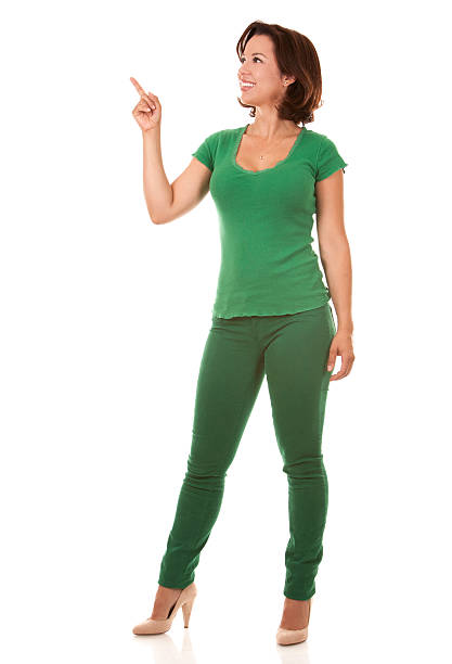 istock pretty brunette in green 471678339