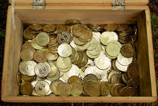Treasure Chest with gold coins