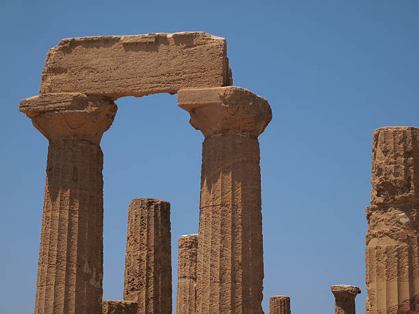 Detail of  Juno Temple  Agrigento, Sicily, Italy (shot 2013) stock photo