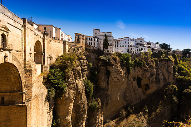 мост от ronda, испания - ronda spain rhonda bridge стоковые фото и изображения