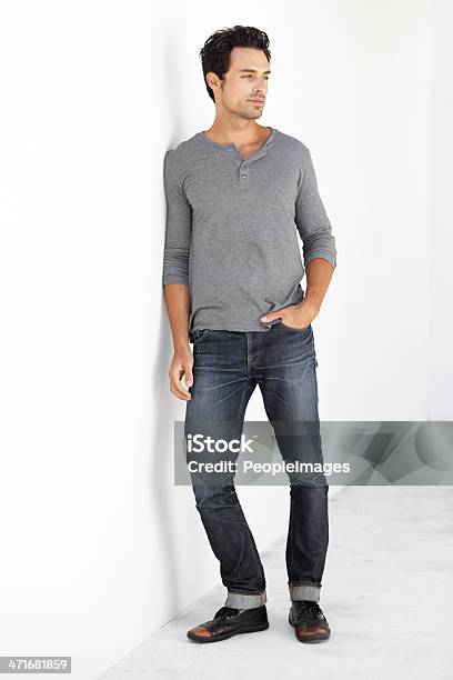 Theres No Questioning His Fashion Sense Stock Photo - Download Image Now - Leaning, Men, 20-29 Years