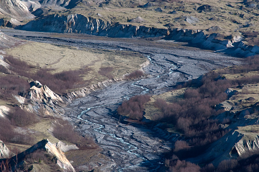 the headwaters of the Tuttle river on Mt. St. Helens