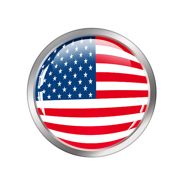 istock National Flag of usa, button 471683107