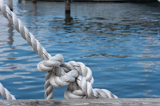 istock Large Line Tied To Side of Pier 471683669