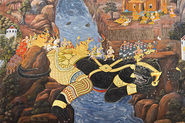 istock Ramayana epic painting at Wat phra kaew, Thailand 471684335