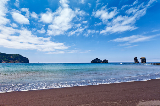 Beach and rocks of the same name at Mosteiros, Sao Miguel, Azores