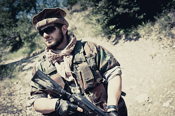 istock Portrait of Modern Mercenary Soldier Dressed as Afghan Guide 471685123