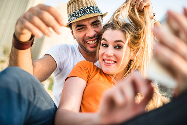 istock couple take a selfie on summer 471685160