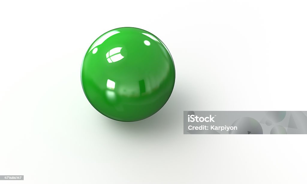 緑色のボール shpere 3 D モデル白で分離 - 3Dのロイヤリティフリーストックフォト