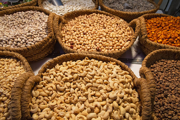 Baskets with dry fruits