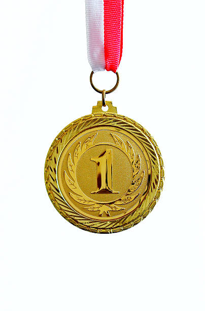 Medaglia d'oro, il numero uno - foto stock